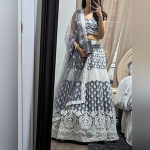 Grey lehenga